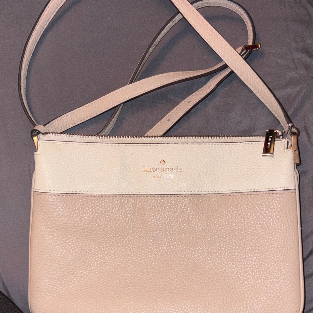 Kate Spade Cream and Tan Crossbody Bag